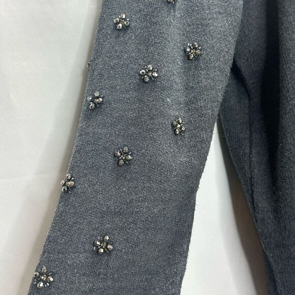 Forever 21 Charcoal Embellished Sweater Size L - Picture 5 of 9